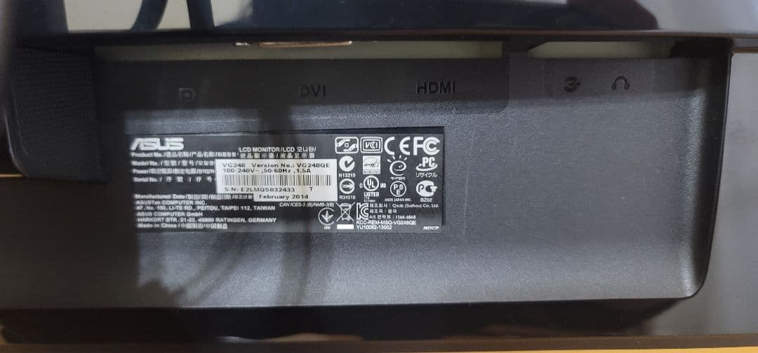 【動作正常】ASUS VG248 ゲーミング モニター (24インチ)