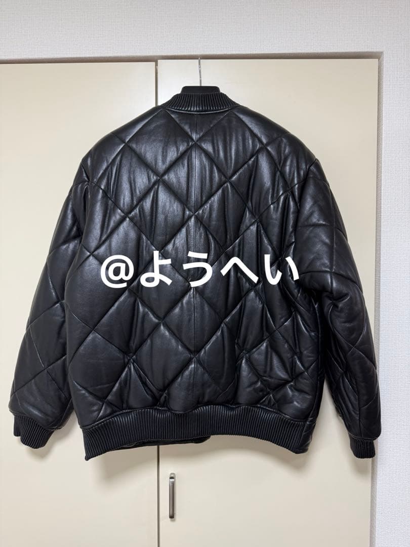 Supreme Quilted Leather Work Jacket 黒