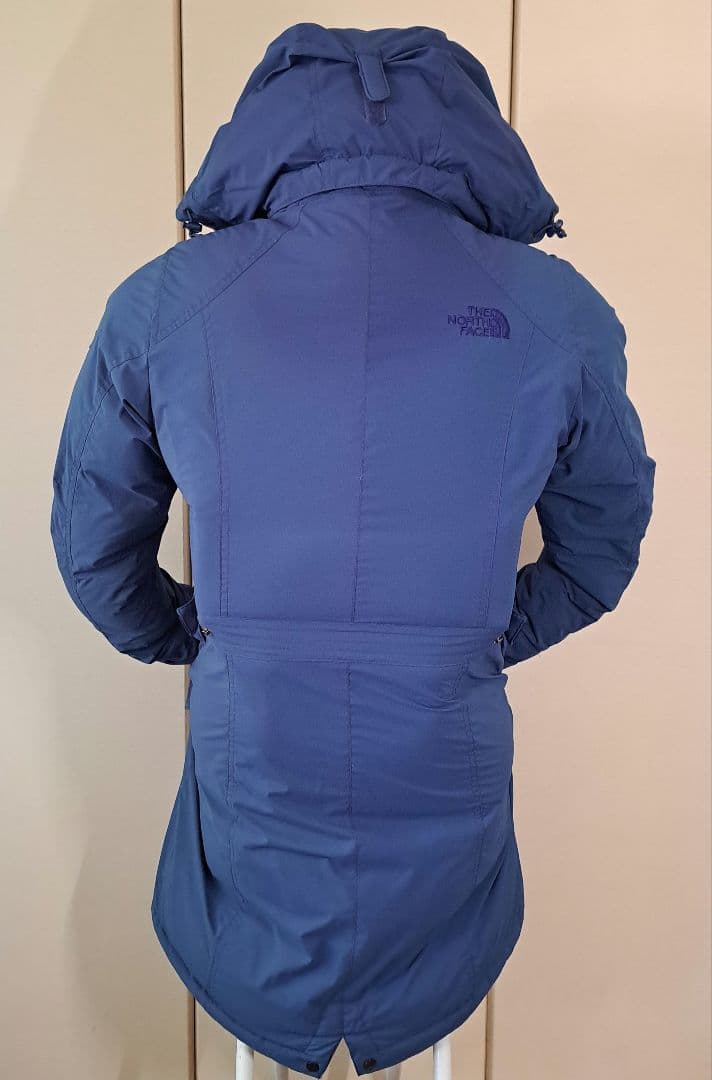THE NORTH FACE 青レディースダウンジャケットフード付きL寸(90)