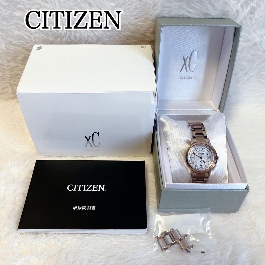 【美品】 シチズン xC クロスシー エコドライブ電波時計 レディース腕時計