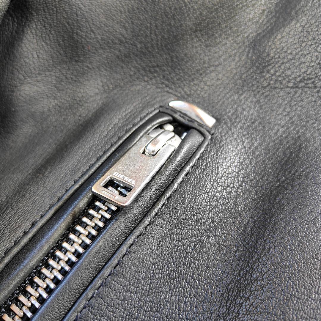 DIESEL TIMELESS 羊革 ラムレザー シングルライダースジャケット