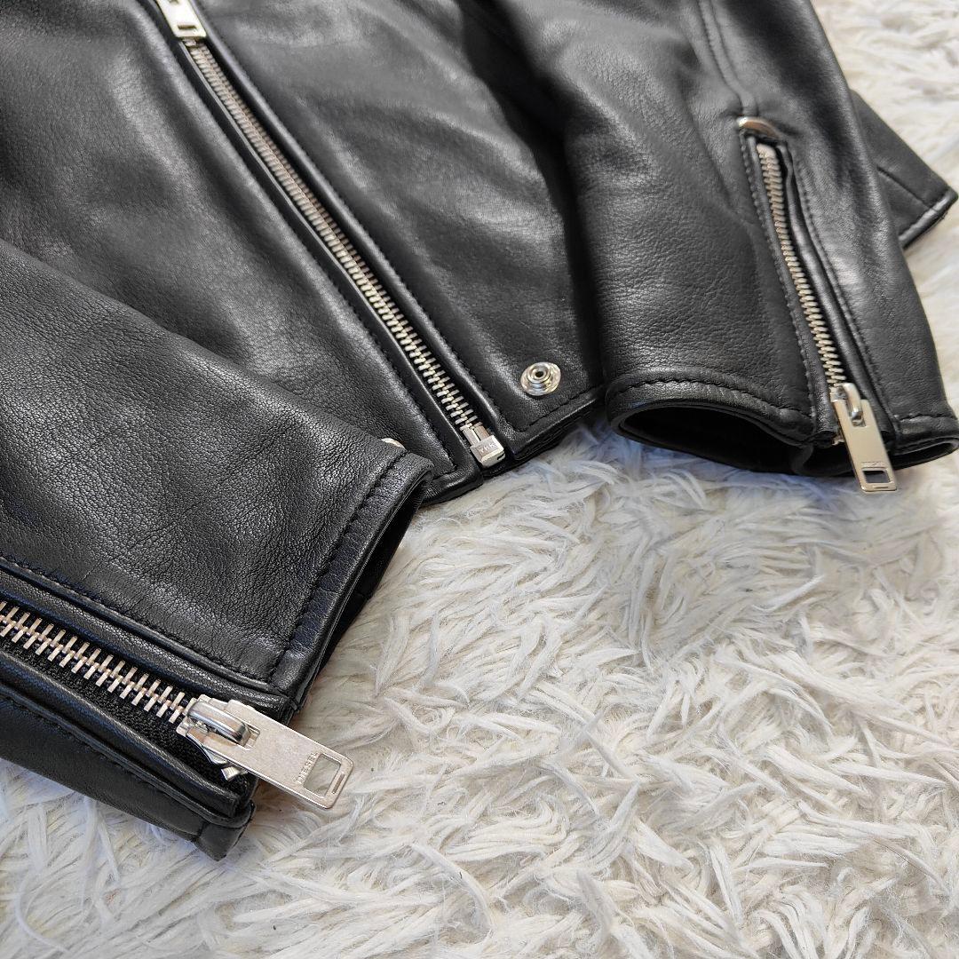 DIESEL TIMELESS 羊革 ラムレザー シングルライダースジャケット