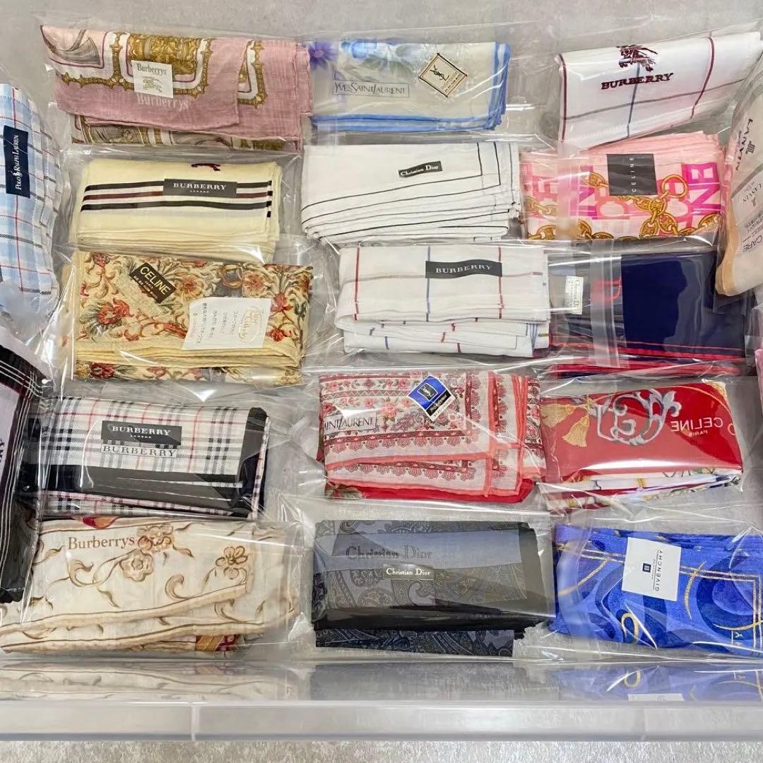 バーバリー Dior セリーヌ イヴサンローラン ハンカチ まとめ セット 大量