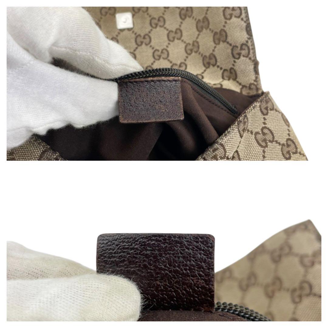GUCCI グッチ ウエストポーチ　GGキャンバス　ボディバッグ　146304