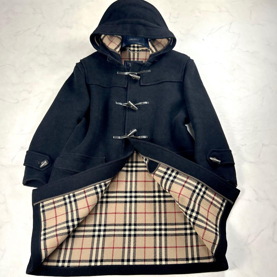 英国製 Burberrys’ ヴィンテージ ダッフルコート ノバチェック 黒