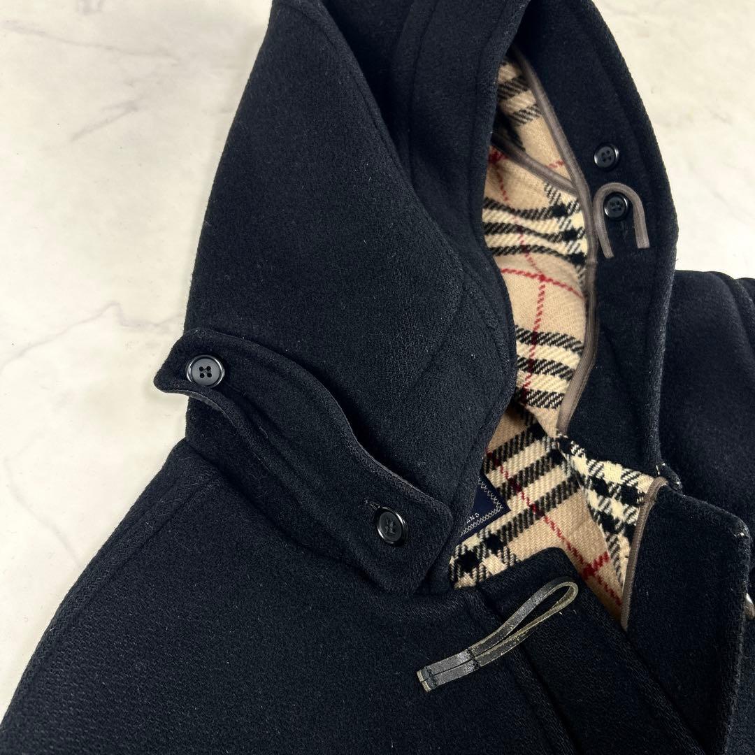 英国製 Burberrys’ ヴィンテージ ダッフルコート ノバチェック 黒