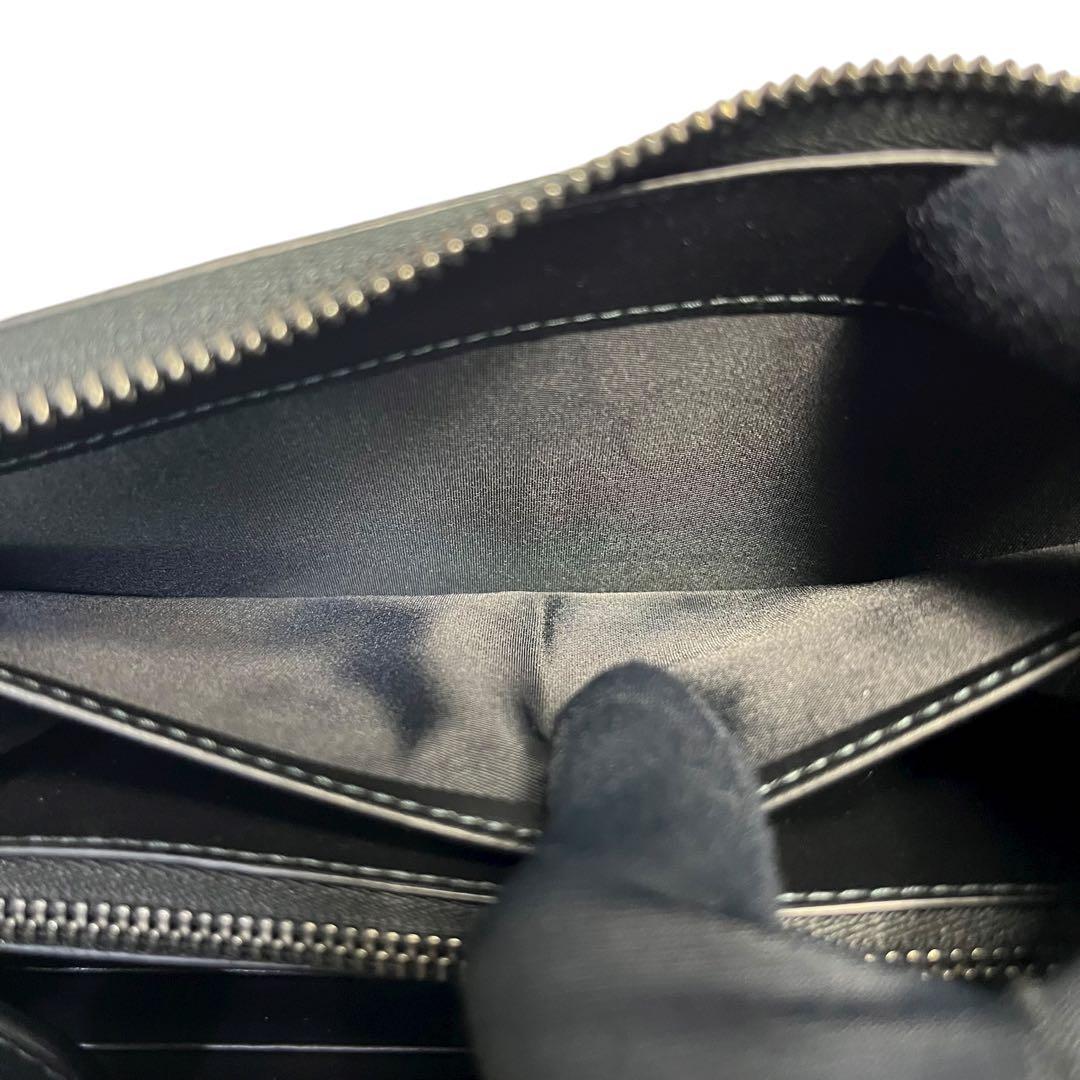 レア✨バーバリー 長財布 ラウンドファスナー チャコール スモークドチェック 黒