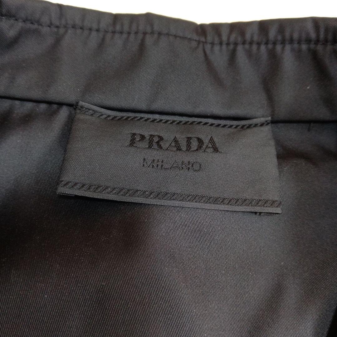 PRADA プラダ 22ss ナイロン 半袖シャツ 三角ロゴ ブラック S