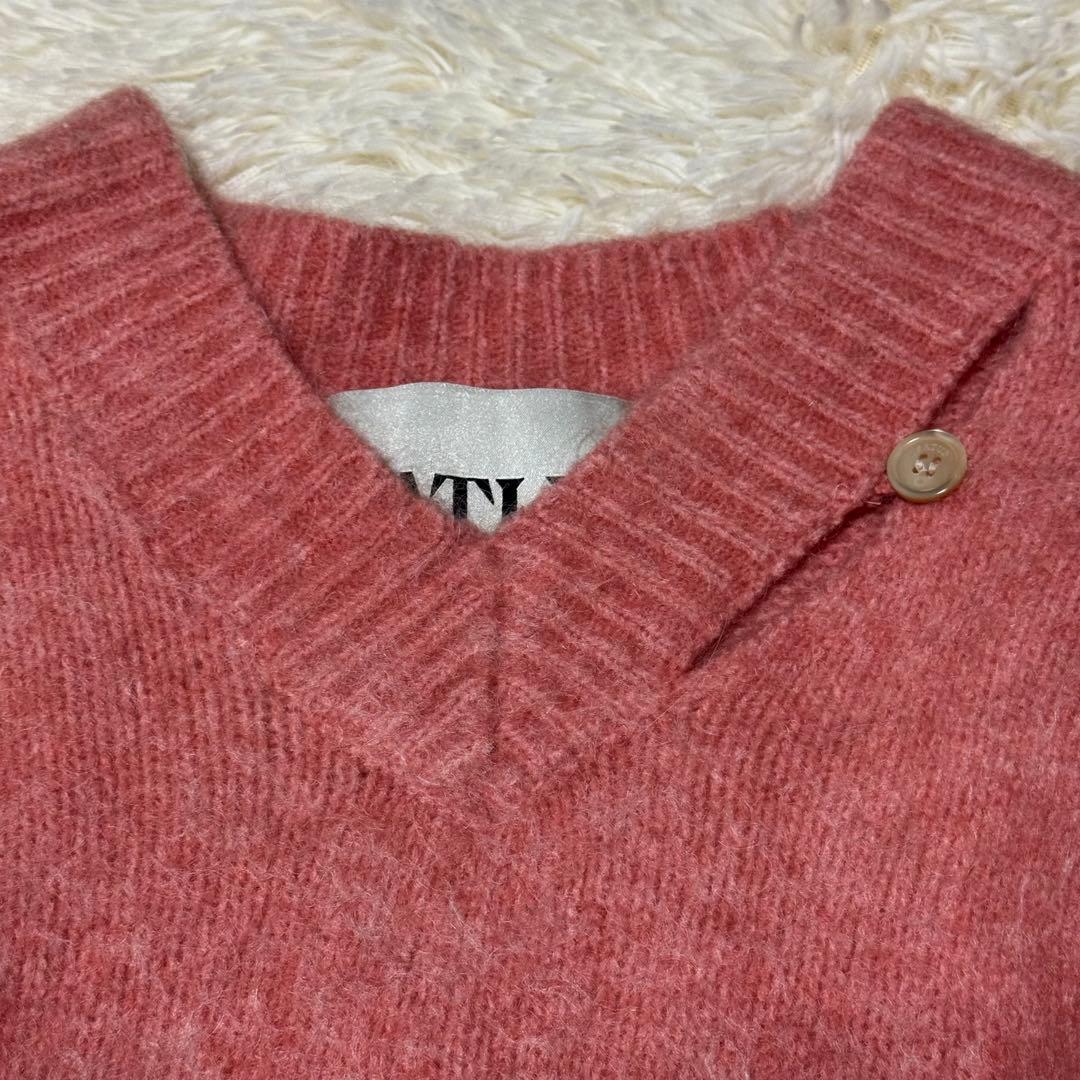 トップス SATUR ESSEN TWO-TONE MOHAIRPULLOVER KNIT