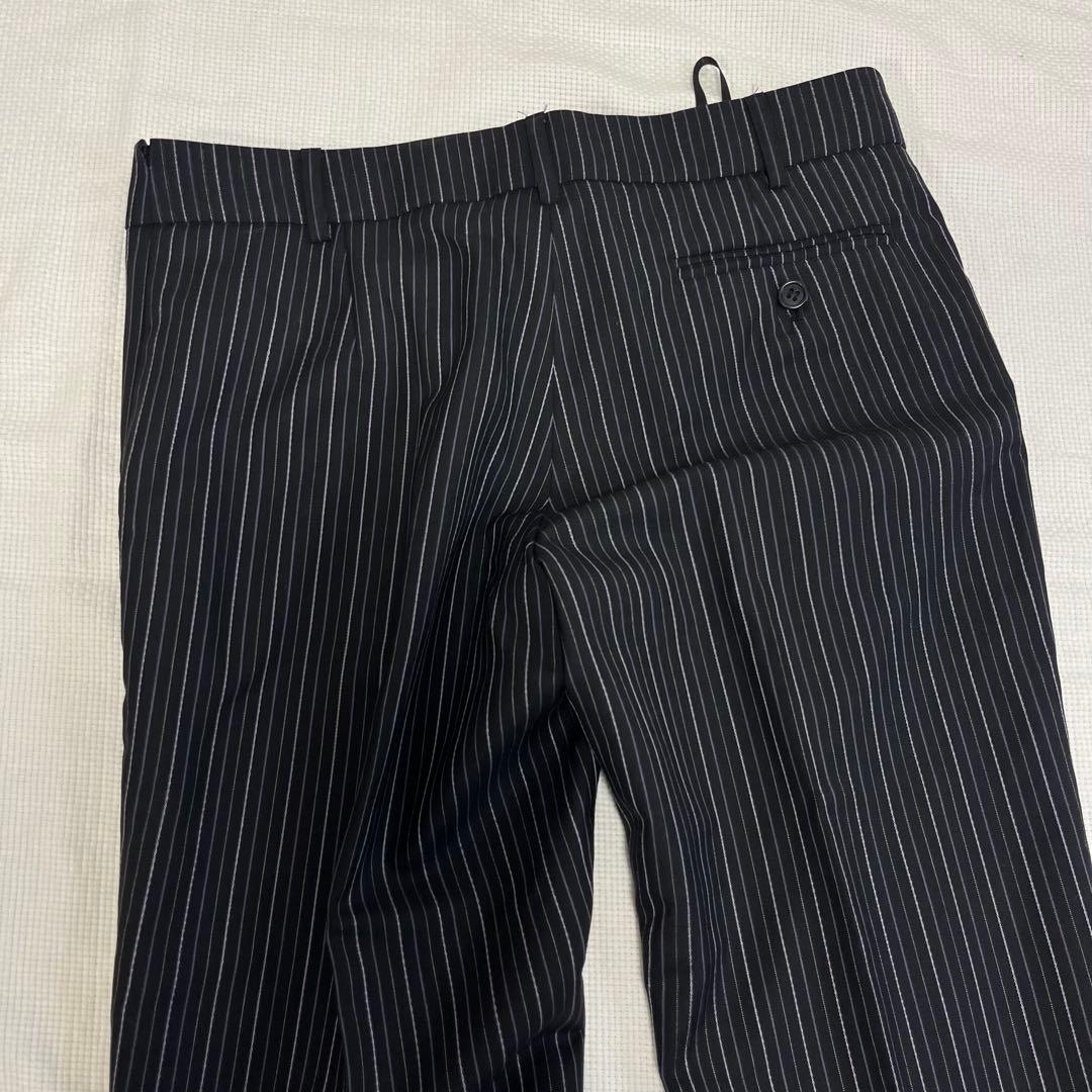 ポールスミス　ブラック　スーツ　セットアップ　ストライプ　40 花柄　黒　L