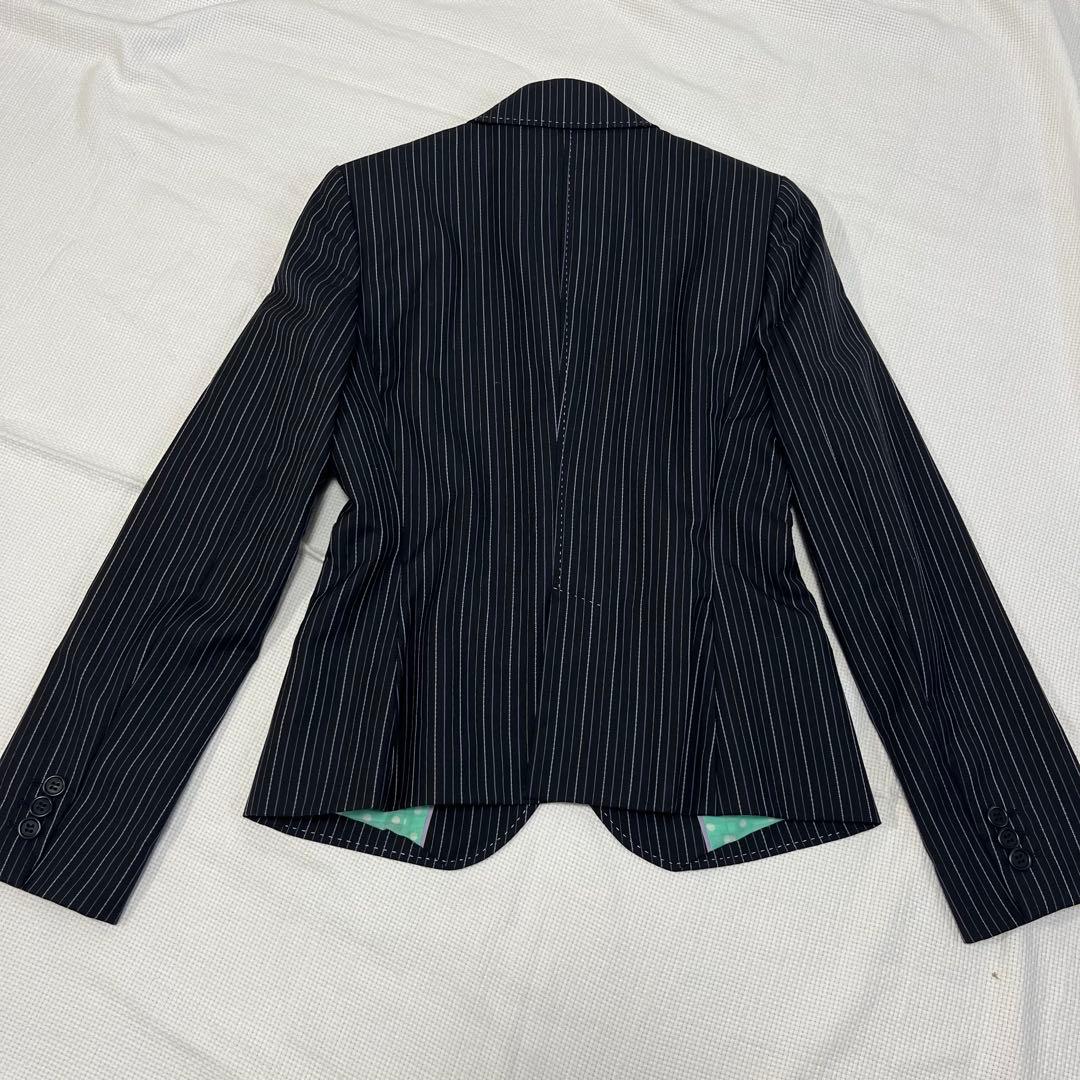 ポールスミス　ブラック　スーツ　セットアップ　ストライプ　40 花柄　黒　L