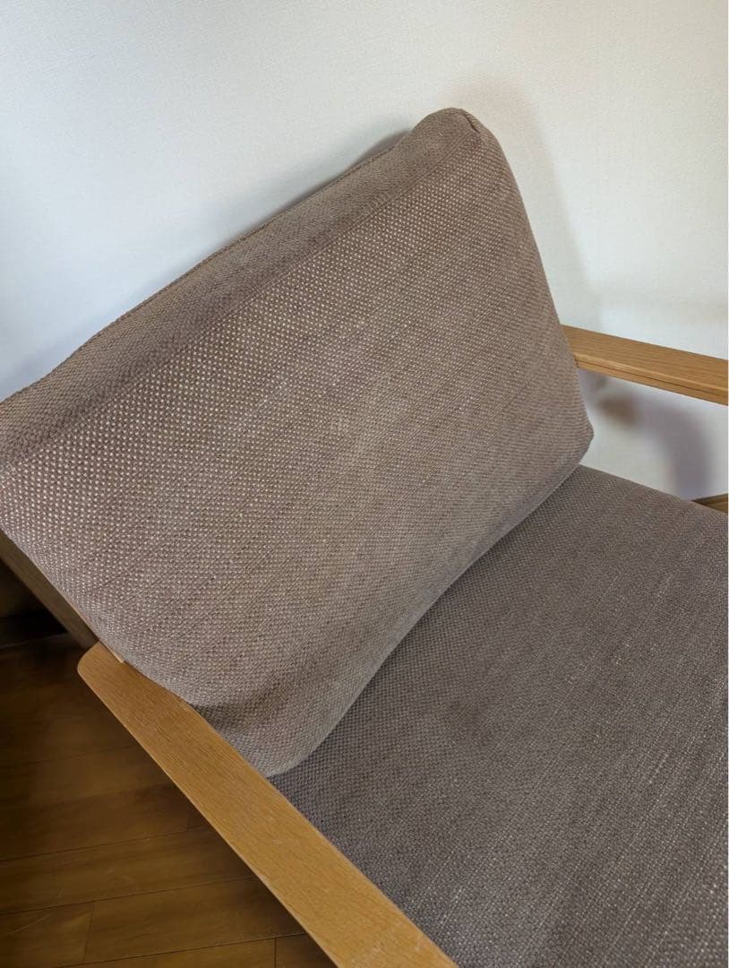 ■送料込■無印良品リビングでもダイニングでもつかえるソファチェア アームイス