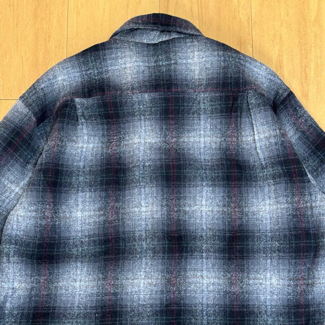Pendleton USA製 オンブレチェック ウールシャツ オンブレシャツ