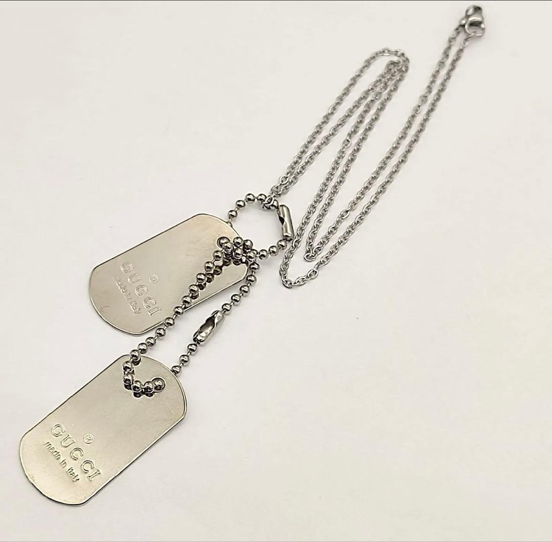 GUCCI グッチ ダブルドッグタグネックレス