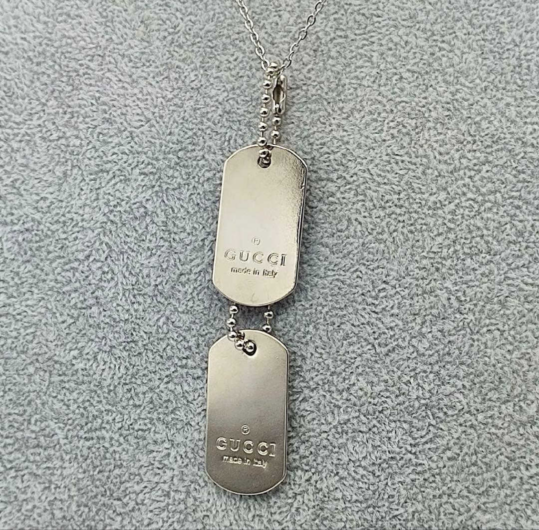 GUCCI グッチ ダブルドッグタグネックレス