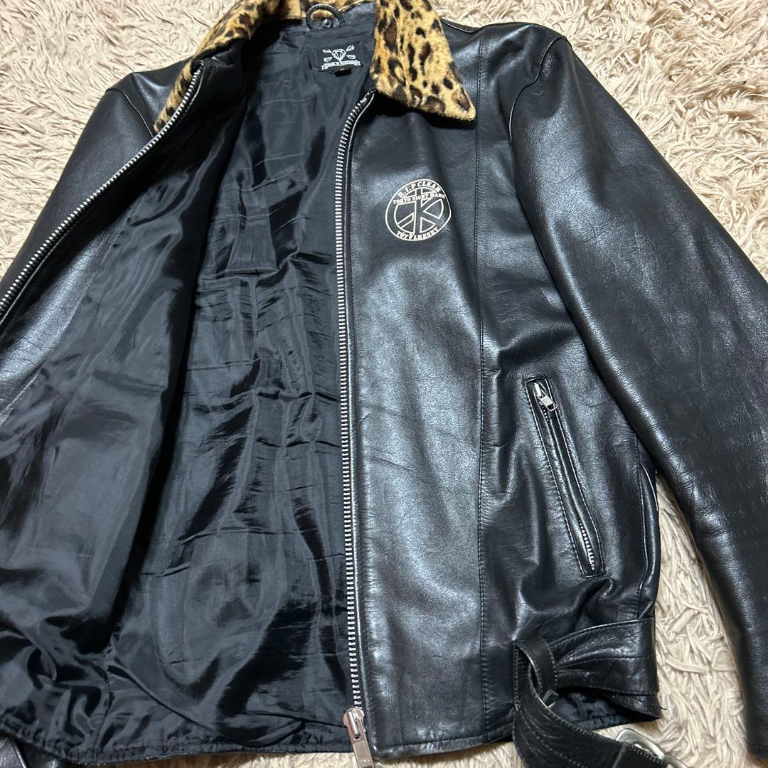 反*内様 リップクリアーレザーライダースL666パンクバウンティーハンターral