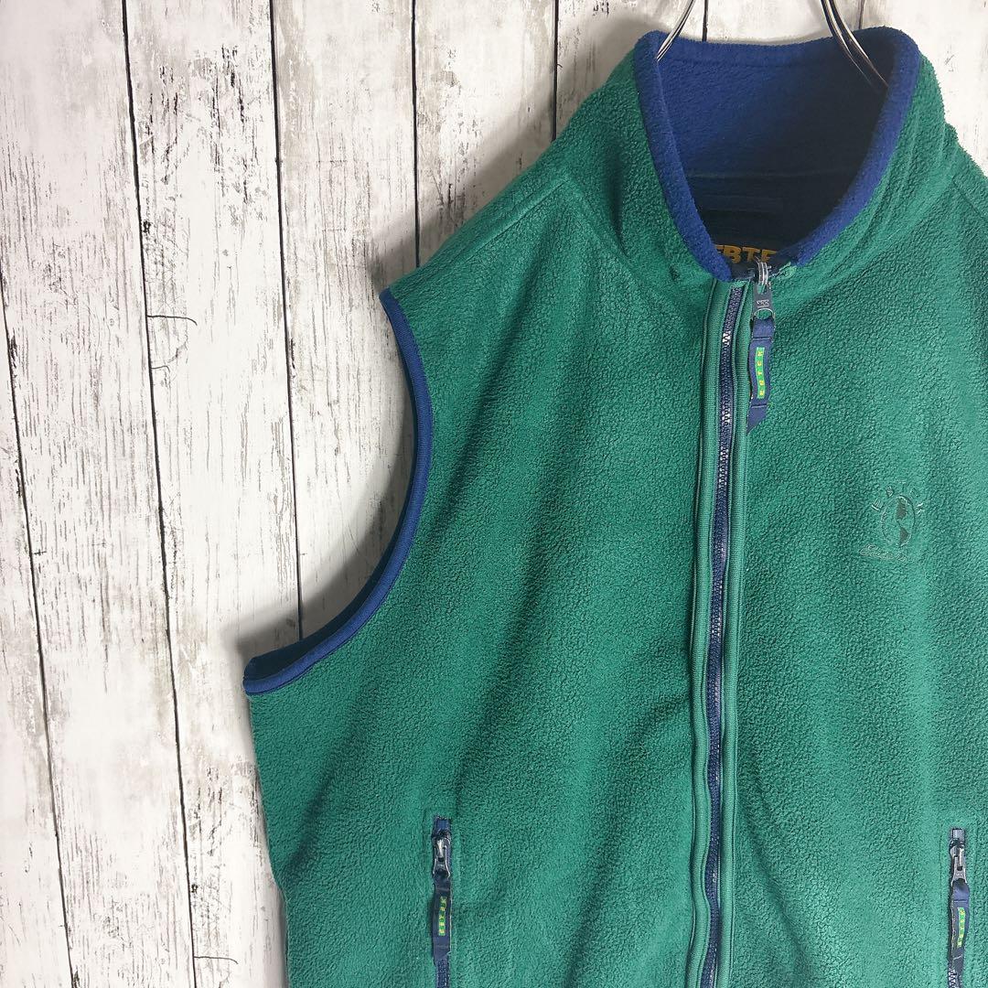 エディーバウアー EBTEK フリースベスト XL グリーン 90s 古着