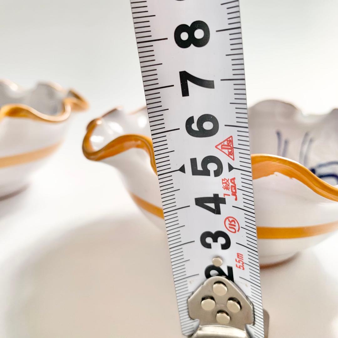 パスクワーレ社 フリル皿　オレンジ直径13cm高さ5cm２個セット