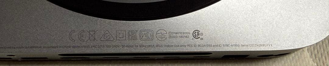 ミニPC Apple Mac mini 2018 Core i5 32GB 250GB