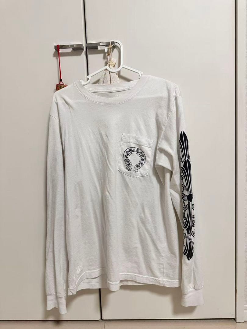 正規品！CHROME HEARTS ホワイト長袖シャツ