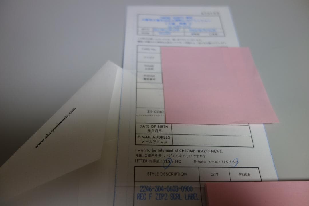 クロムハーツ REC F ジップ #2 プレーン スクロールラベル ウォレット