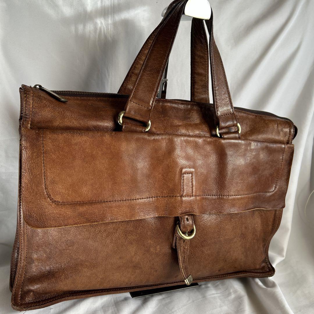 【希少】dan genten ビジネスバッグ ブリーフケース オールレザー A4