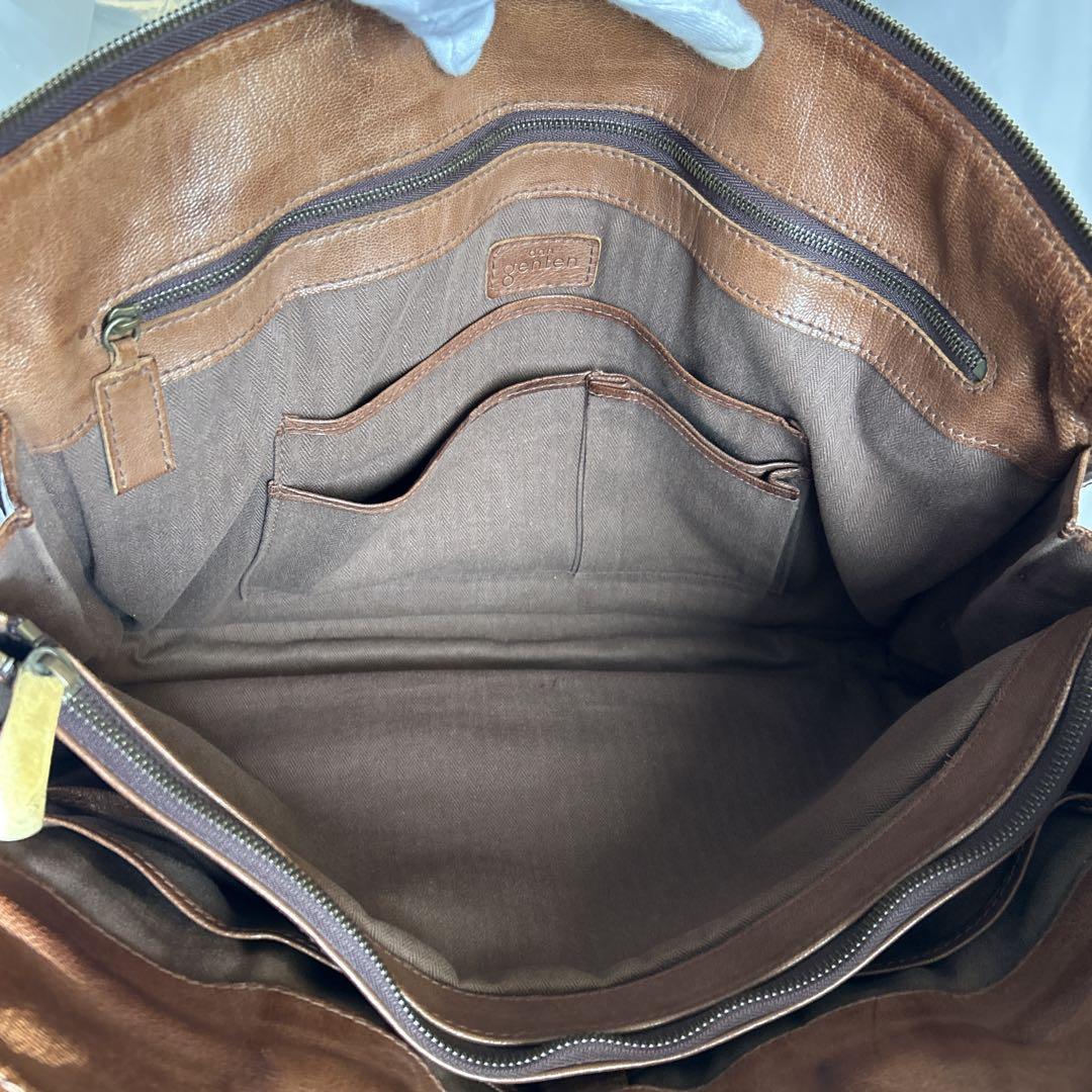 【希少】dan genten ビジネスバッグ ブリーフケース オールレザー A4