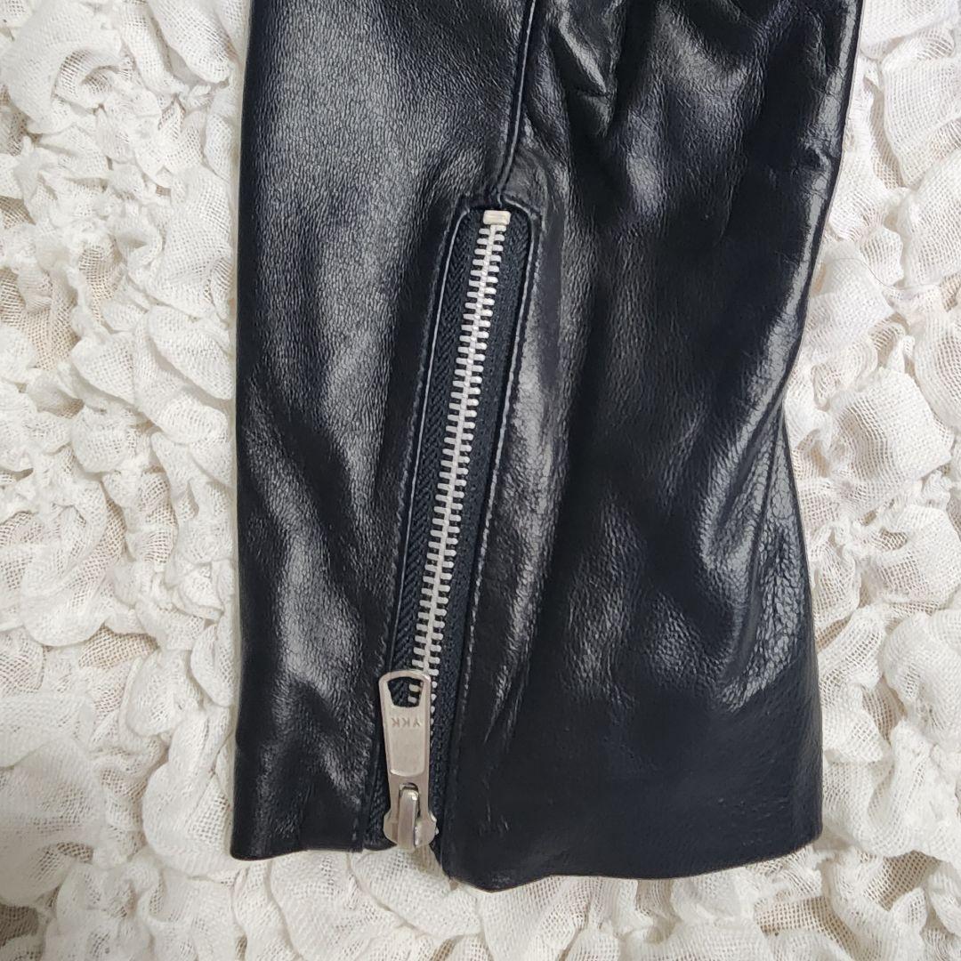 りんご新品未使用 ポッシュアロマ シングルライダース レザージャケットXL