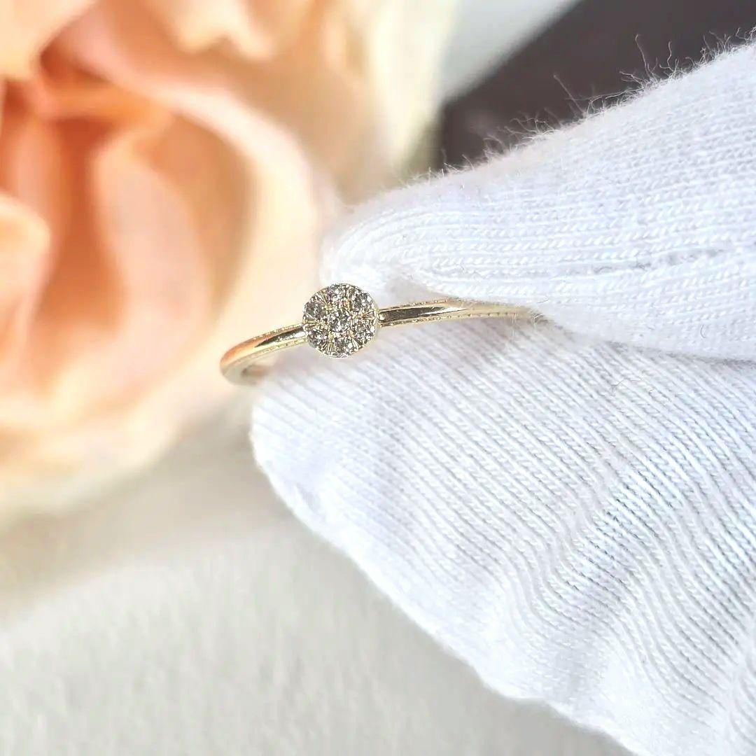 agete　アガット　K10　ダイヤモンドリング シャンデリア 12.５号