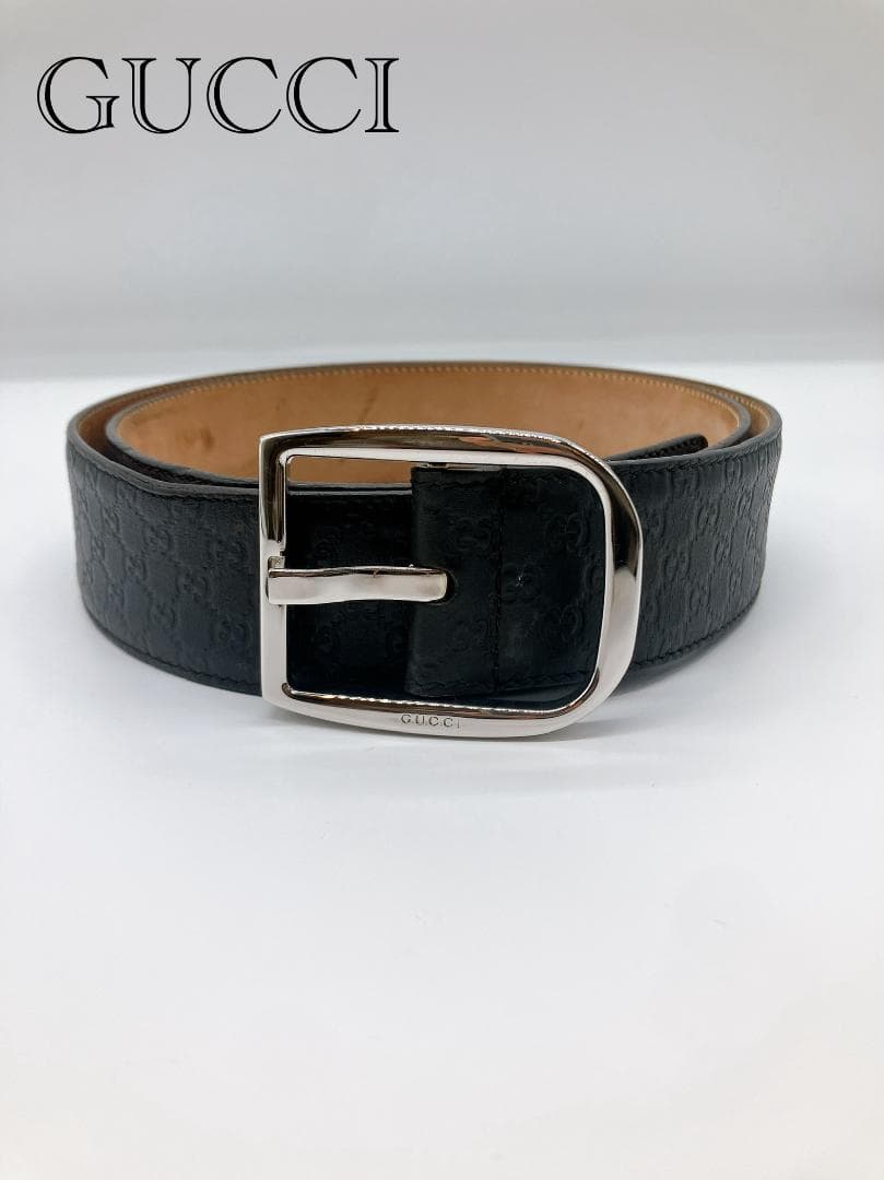 GUCCI 449716 グッチシマ レザー ベルト 表記サイズ 95・38