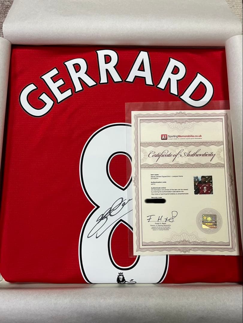 リヴァプール　リバプール　スティーブン・ジェラード　サイン入りユニフォーム