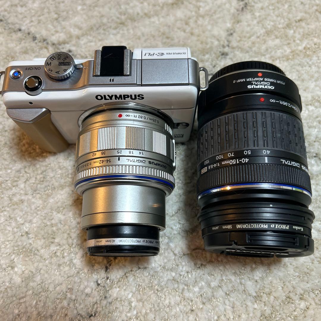 OLYMPUS E-PL1 ミラーレスカメラ レンズ2本セット【ジャンク】