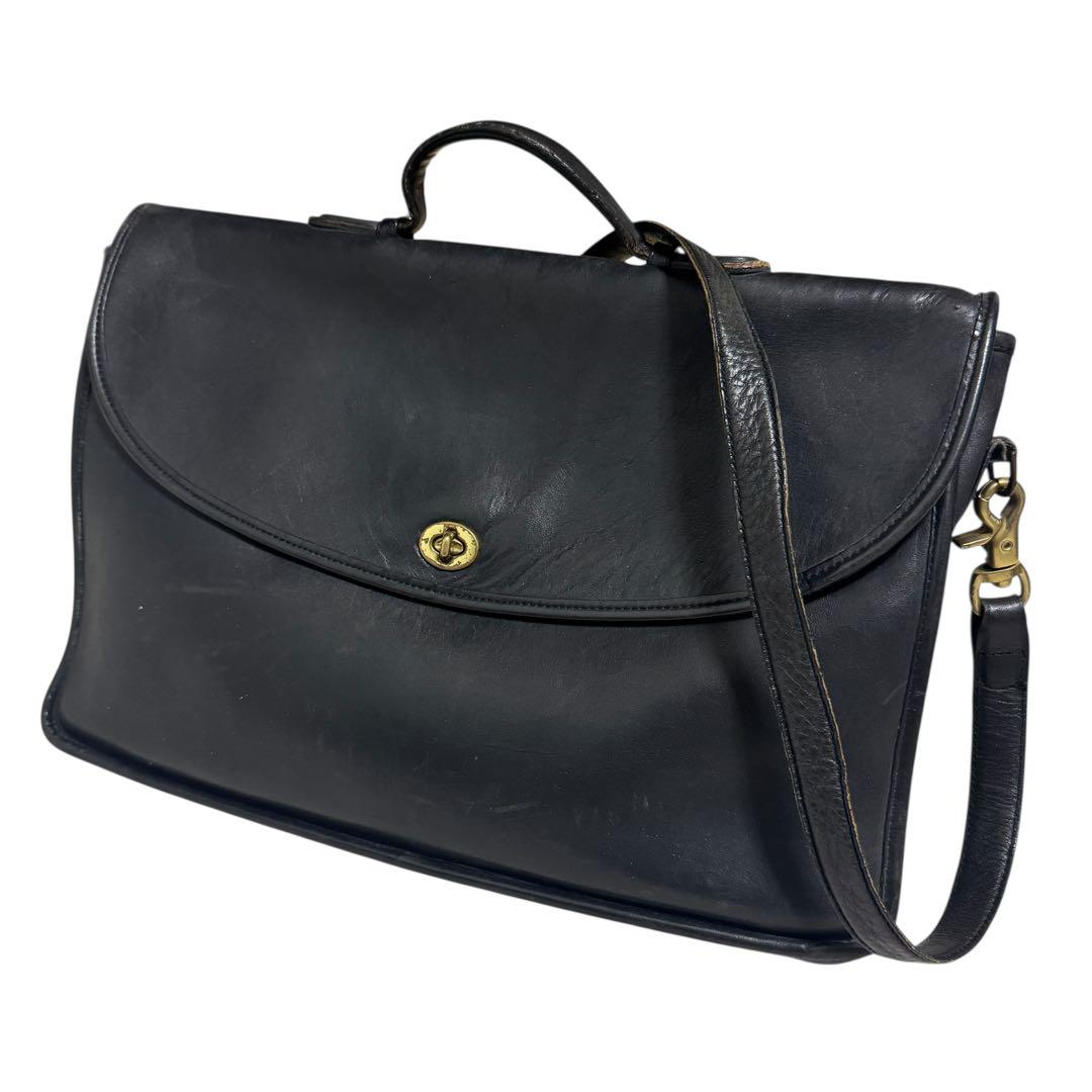OLD COACH オールドコーチ レザー ブリーフバッグ 2wayバッグ 黒