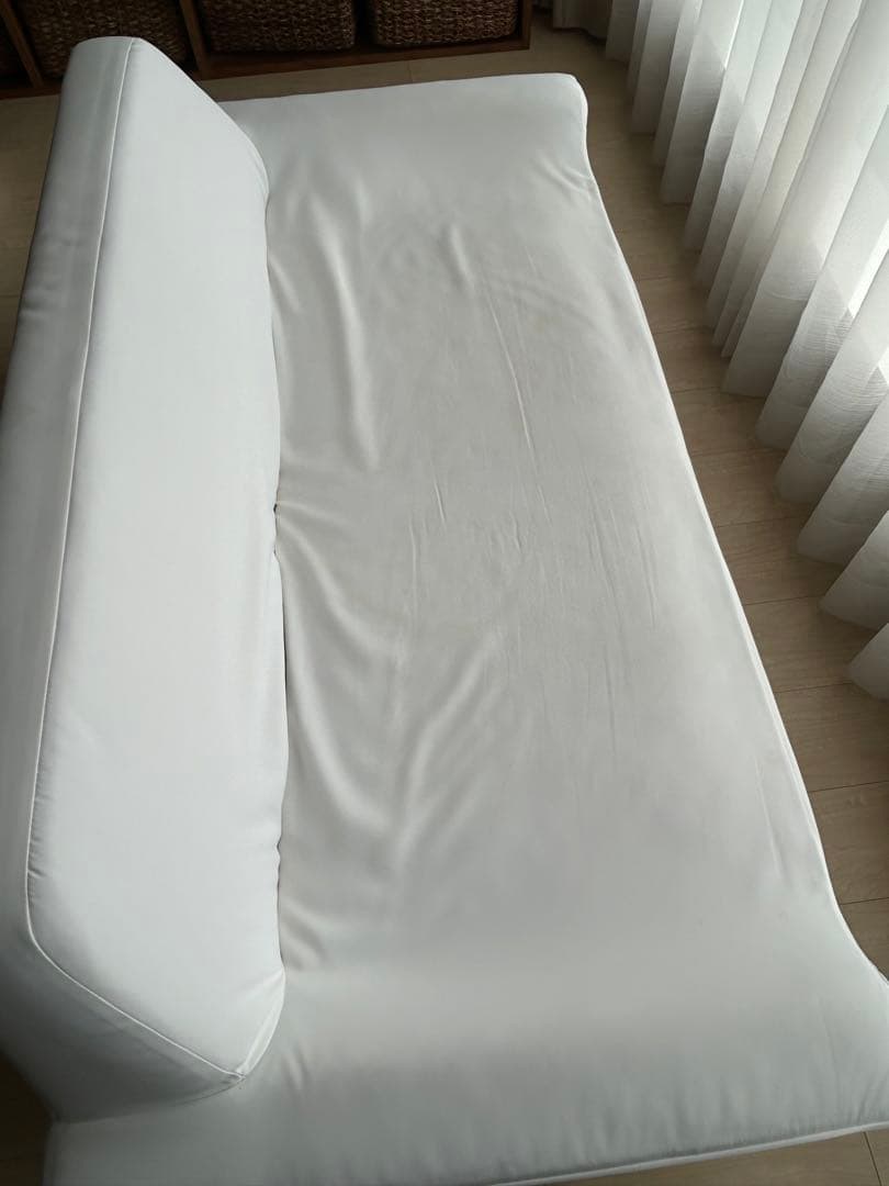 JSK　高級家具POLISソファSOL2P ベージュ/オレンジ替カバー付き