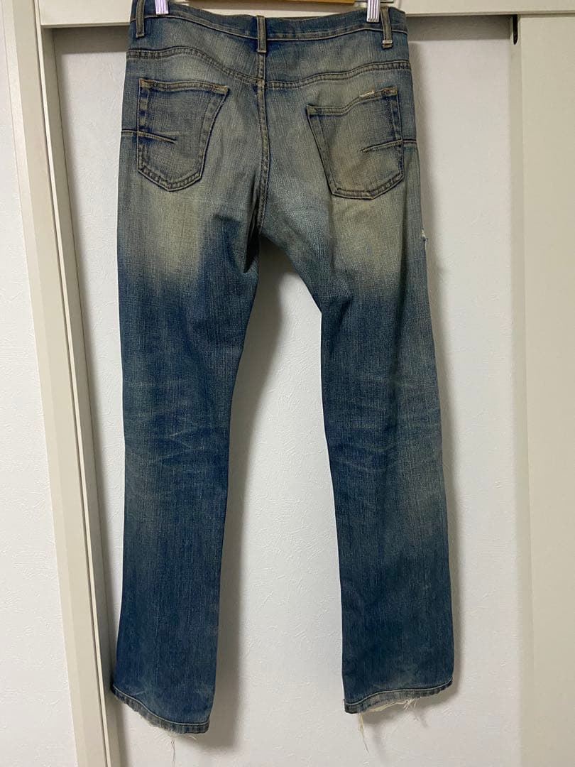 ディオールオム　赤錆　加工デニム　グラム　エディスリマン