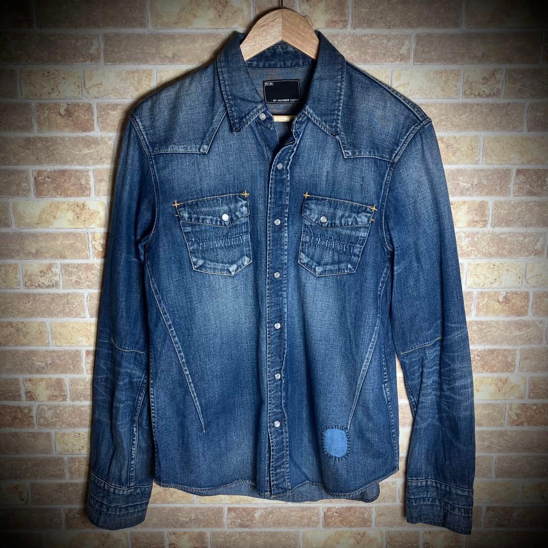 【美品4】NUMBER(N)INE デニムウエスタンシャツ