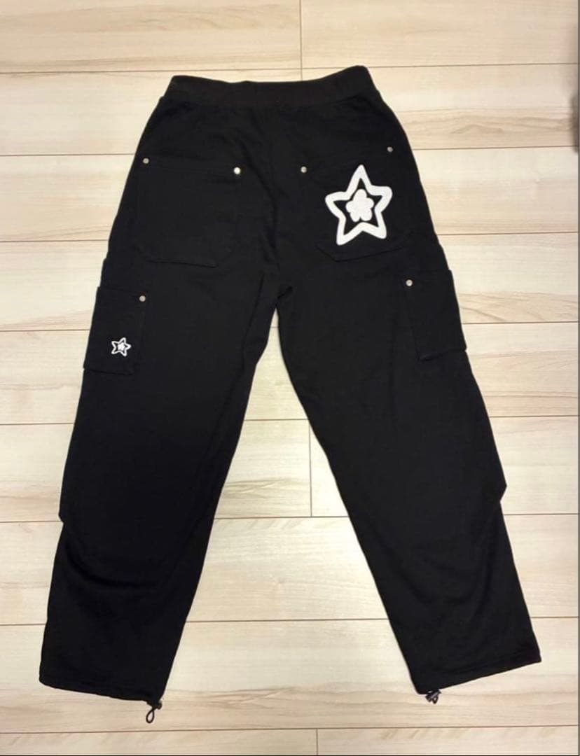 スターチーム　スウェットパンツ　黒　レオパード　S