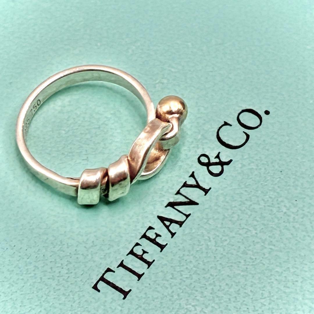 オールドティファニー　8号　フック&アイ　ラブノット　リング　925×750　s