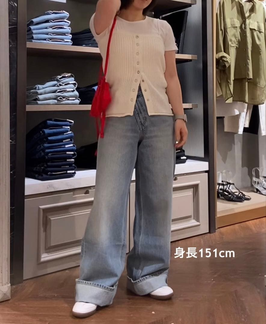 【新品未使用タグ付き】 moussy FRONT BUTTON ニットキャミ