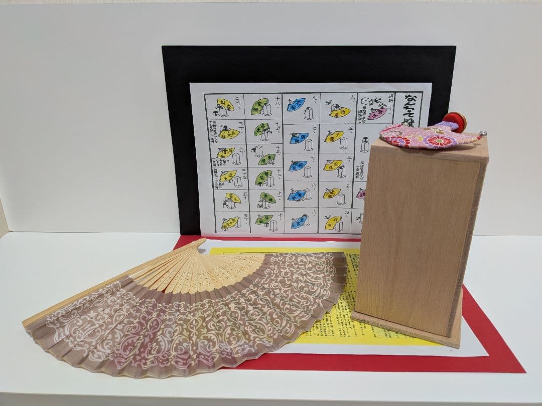 「時の流れに身を任せ〜♪②。」NEWデザイン扇子！新品⑤点 投扇興セット。