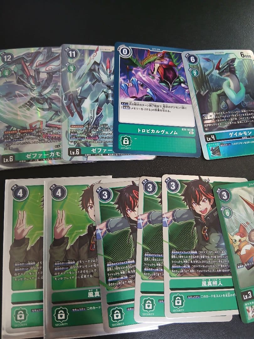 パラレル含むゼファーガモン関連デッキパーツ　（プテロモン　グランゲイルモン中心）