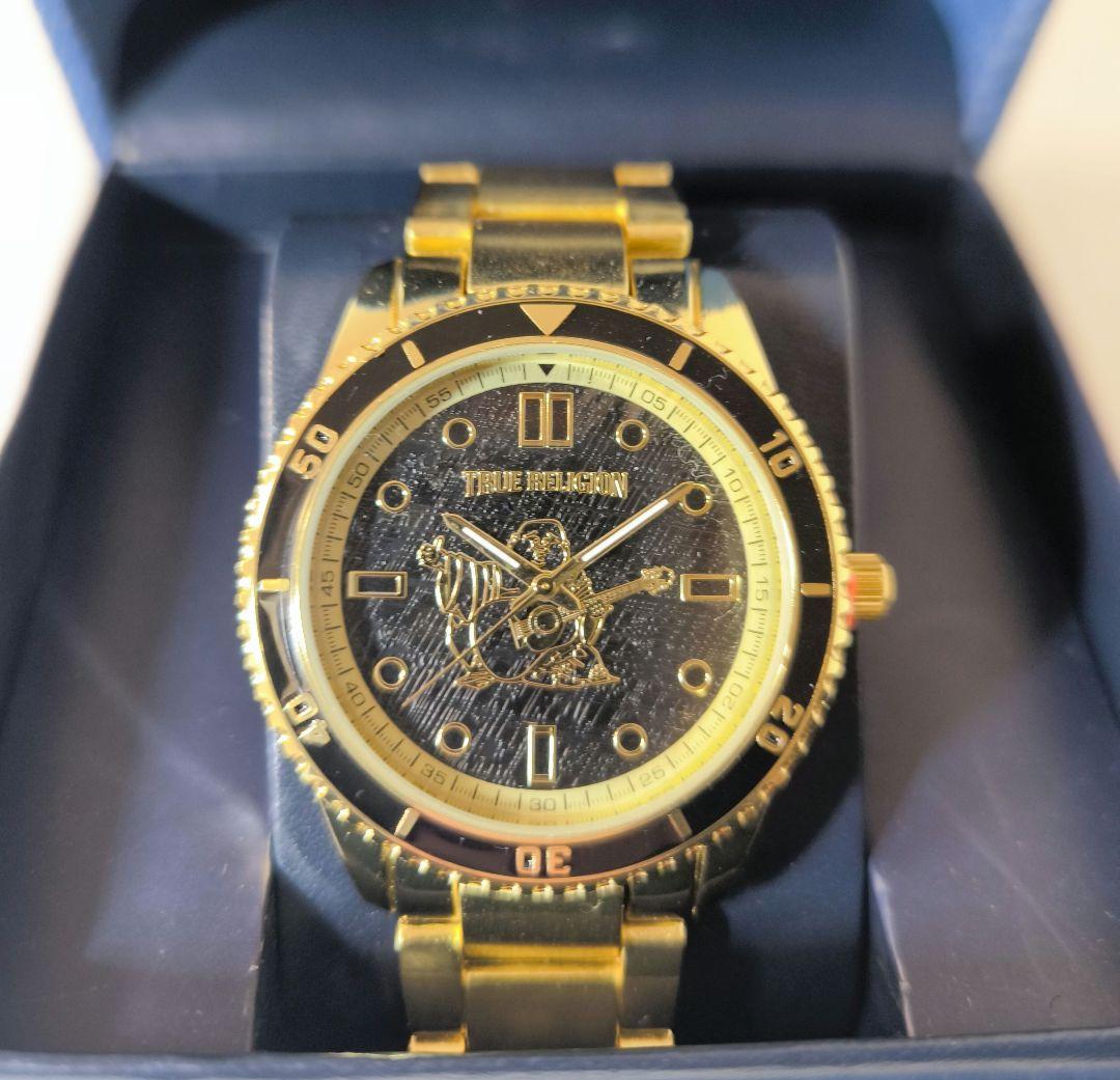TRUE RELIGION ゴールド ブラック時計