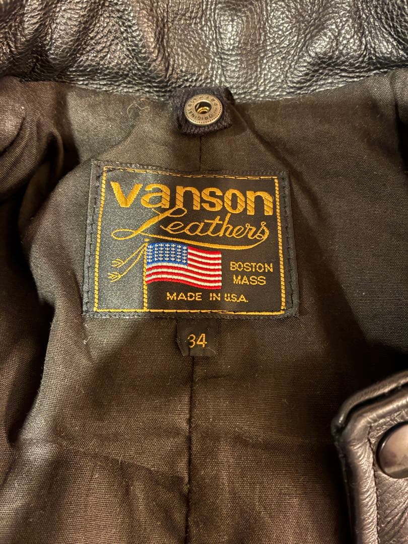 Vanson バンソン DJCB 3rd型 レザー ライダース ジャケット