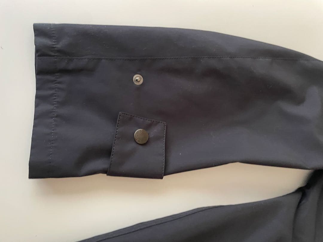 ポールスチュアート　ネイビー ナイロン ジャケット 羊革襟ウールインナー付き　L