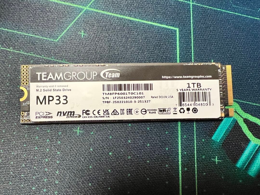 内蔵型SSD TEAMGROUP MP33 1TB SSD