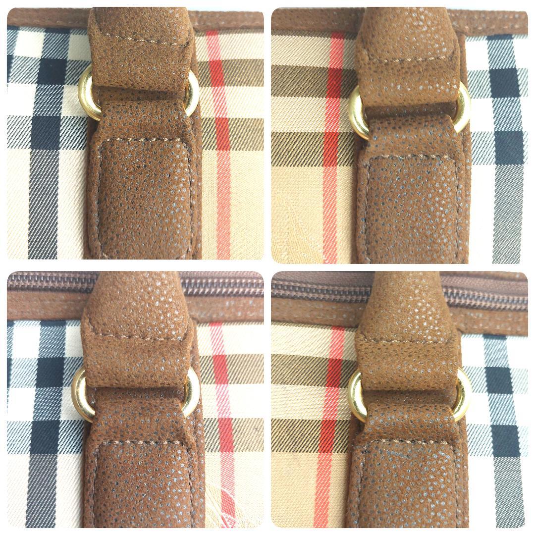 BURBERRY バーバリー ノバチェック ボストンバッグ ホースロゴ