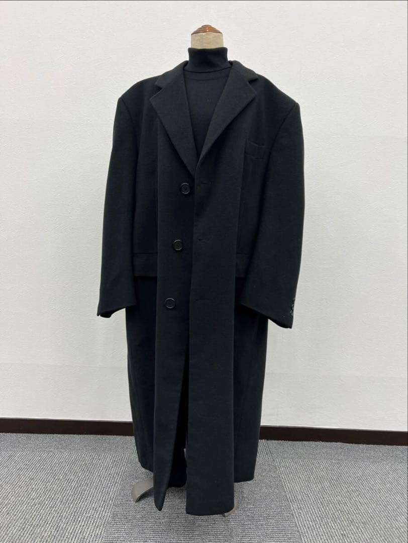 Burberrys' ウールチェスターコート カナダ製　ブラック　ロング丈