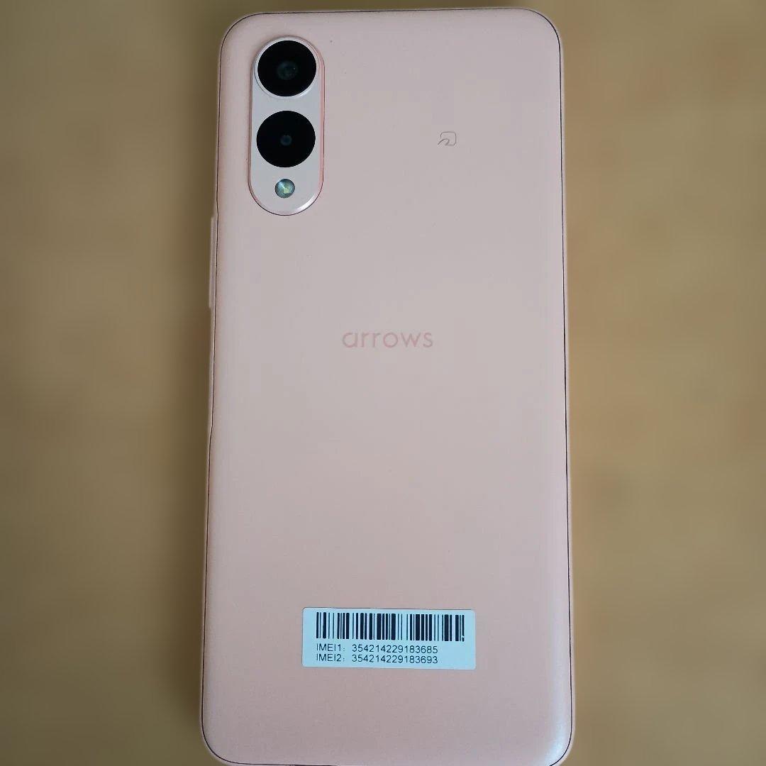 ドコモarrows スマートフォン 本体 ピンク ケース付き