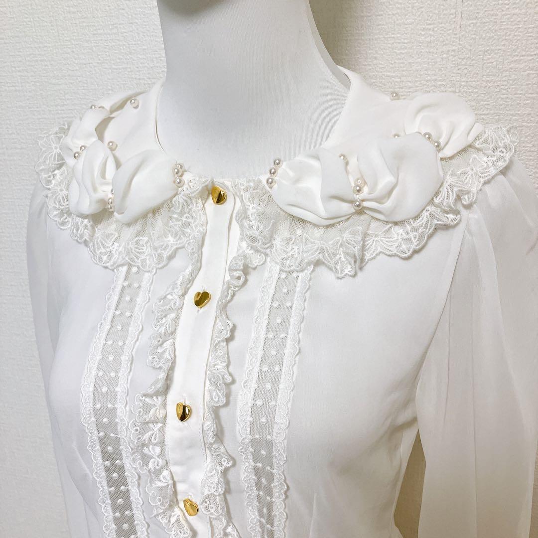 Angelic Pretty Sweet Creamブラウス　白