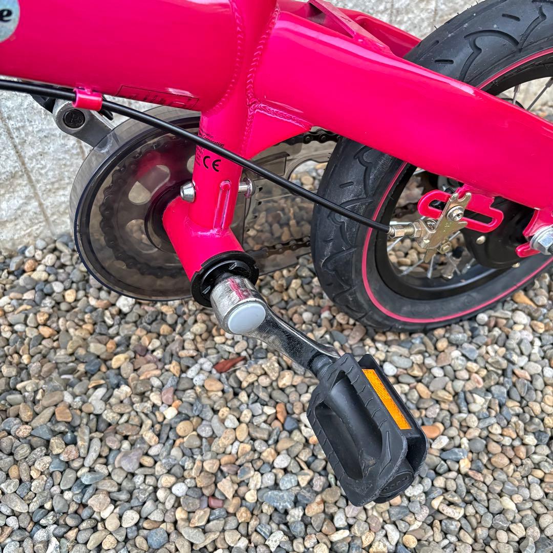 【美品】へんしんバイク 12インチ ピンク スタンド付　ベル付き　反射板付き